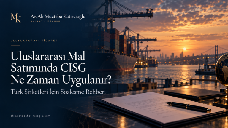 Av. Ali Mücteba Katırcıoğlu - Uluslararası Mal Satımında CISG Ne Zaman Uygulanır? Türk Şirketleri İçin Sözleşme Rehberi kapak görseli