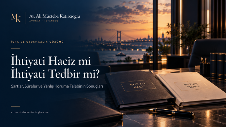 Av. Ali Mücteba Katırcıoğlu - İhtiyati Haciz mi İhtiyati Tedbir mi? Şartlar, Süreler ve Yanlış Koruma Talebinin Sonuçları kapak görseli